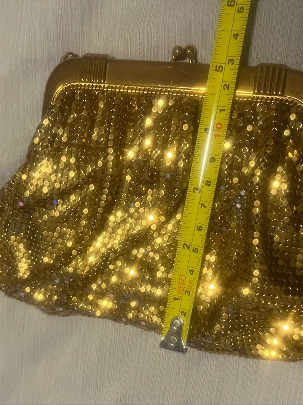 WHITING & DAVIS Vintage Gold Mesh 1930’s Ladies Purse